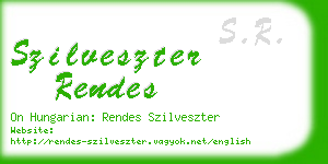 szilveszter rendes business card